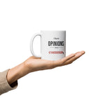 The same mug with the handle on the left, showing the matching commas design on the other side.
